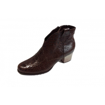 Skórzane szerokie botki tęgość H obcas 5.5 cm